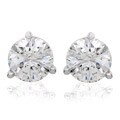 14k Gold 2ct TDW Round Diamond Stud Earrings (G-H, SI3)