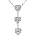 14k White Gold 1/4ct TDW Diamond Heart Pendant
