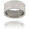 Celtic Knot Brushed Laser Cut Stainless Steel Ring