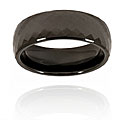 Black-plated Tungsten Faceted Polished Band (8 mm)