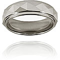 Tungsten Faceted Polished Band (7 mm)