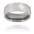 Faceted Polished Tungsten Ring