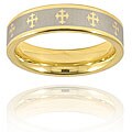 Deals List: Goldplated Polished Tungsten Laser Cross Design Ring