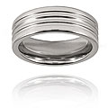 Tungsten Grooved Polished Band (8 mm)