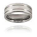 Tungsten Grooved Polished Band (8 mm)