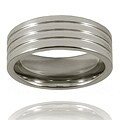 Tungsten Grooved Polished Ring