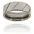 Tungsten Grooved Polished Band (8 mm)