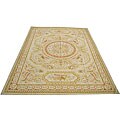 Indo Aubusson Ivory/ Beige Wool Rug (10' x 15')
