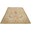 Indo Aboussan Ivory/ Peach Wool Rug (10' x 14')