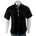 English Laundry Men's Black Short-sleeve Shirt