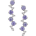 10k Gold 1/10ct TDW Diamond and Tanzanite Earrings