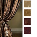 Embroidered Scroll Poly Taffeta Silk Curtain (108 in. x 50 in.)