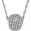 14k Gold 1/2ct TDW Diamond Pave Ball Necklace