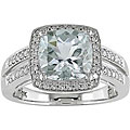14k Gold Aquamarine and 1/4ct TDW Diamond Ring (H-I-J, I1-I2)