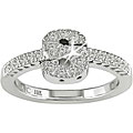 14k White Gold 1/5ct TDW Diamond Initial 'S' Ring
