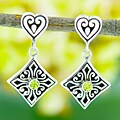 Sterling Silver Peridot Dangle Earrings (Indonesia)