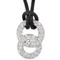 Rhodium-plated CZ Interlocking Circle Necklace