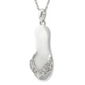 14k Gold 1/12ct TDW Diamond Sandal Pendant