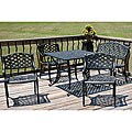 Nassau 5-piece Conversational Black Dining Set