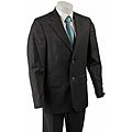 Kenneth Cole Men's Grey Plaid Wool 2-button Suit