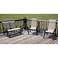 Executive Black 5-piece Conversational Group Patio Furniture