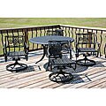 Vienna 5-piece Black Patio Dining Set