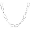 Sterling Silver Polished Interlocking Open-link Necklace