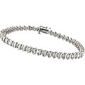 10k White Gold 2ct TDW Diamond Tennis Bracelet (I-J, I3)