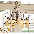 Iron 5-light Mahogany Chandelier