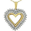 10k Yellow Gold 1/3ct Diamond Heart Pendant