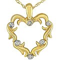 10k Yellow Gold Diamond Heart Necklace