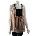 Pure Sugar Women's Lace and Silk Sleeveless Shirt