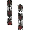 10k White Gold Garnet and Diamond Earrings