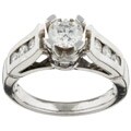 14k White Gold 1 1/4ct TDW Diamond Engagement Ring (H-I, S1)
