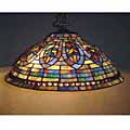 Tiffany-style Victorian Stained Glass Hanging Lamp