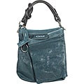 Chloe Aqua Leather Double Compartment Handbag