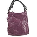 Chloe Violet Leather Double Compartment Handbag
