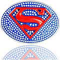 Rhinestone Red Superman Buckle and Belt
