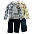 Coney Island Infant Boy's Plaid Shirt and Jeans