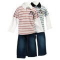 Coney Island Infant Boy's Polo Shirt and Jeans Set
