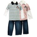 Coney Island Boy's 2-layer Polo Shirt and Jeans Set