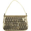 Fendi 'Mama' Metallic Gold Zucchino Baguette
