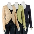 Sisters Ribbed Trim Women's Cardigan Sweater