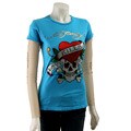 Ed Hardy Women's 'Loves Kills' Web-sleeve Tee
