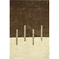 Brown Opus Wool Rug (5' x 7'6)