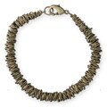 14k Antique Gold Overlay Abstract Woven Bracelet
