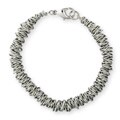 Antique Silver Overlay Abstract Woven Bracelet