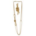 14k Antique Gold Overlay Snake Mesh Rope Necklace