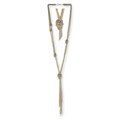 14k Yellow and White Gold Overlay Knotted Necklace