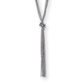 Gunmetal Black Overlay Knotted Necklace